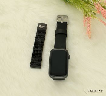 Smartwatch damski Hagen HC12 na czarnej bransolecie lub pasku  ⌚ z bluetooth 📲 Smartwatch młodzieżowy s (1).jpg